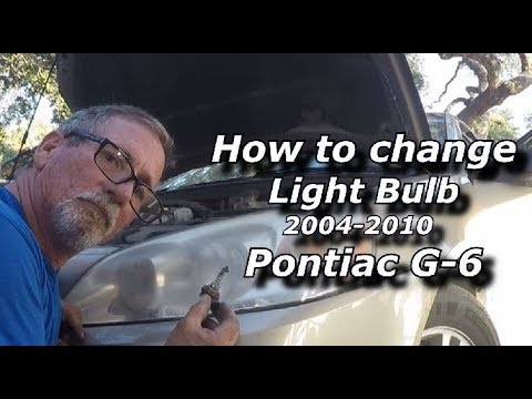 Pontiac G6, 2004-2010, How to Change Head Light Bulb