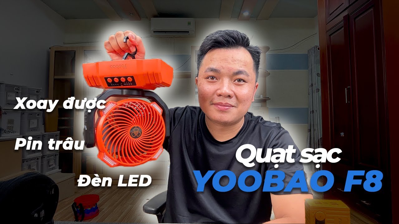 Review Quạt YooBao F8 PRO: 30 Tiếng Gió, 72 Tiếng Đèn | Gọn Gàng – Pin Siêu Trâu
