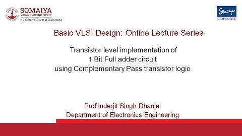 1 bit Full adder transistor level implementation using Complementary Pass transistor logic