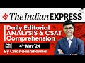 Indian Express Editorial Analysis by Chandan Sharma | 4th May 2024 | UPSC Current Affairs 2024