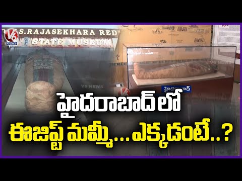 Egypt Mummy Displayed At YS Rajasekhara Reddy State Museum In Hyderabad | V6 News - V6NEWSTELUGU