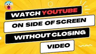 How to watch youtube videos on side screen without closing it screenshot 1