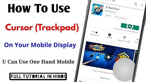 How To Use Cursor (Trackpad) On Mobile Display |  U Can Use One Hand Mobile | Display Mouse