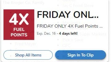 Kroger 4x Fuel Friday - Saving Money Every Day™