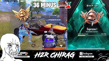 Supreme 1 ✅ 36 minus😰Ultimate Royale Legend Rank push Tips and tricks 🔥