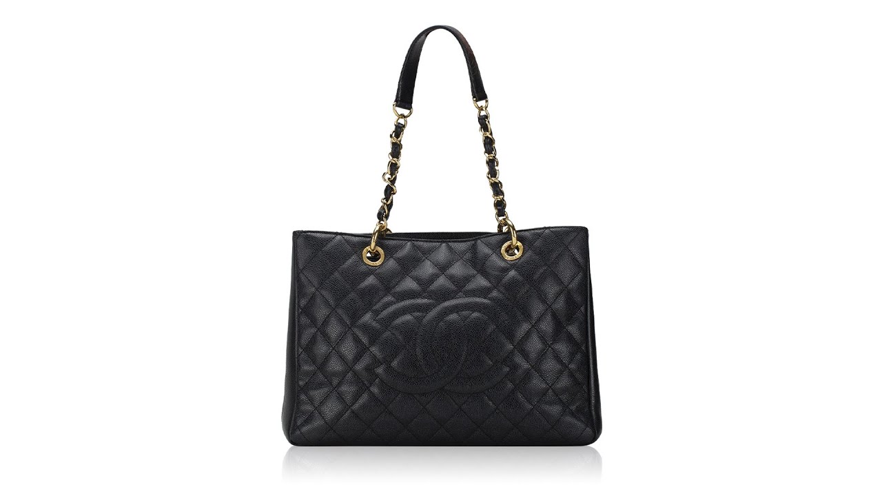 Chanel Caviar Grand Shopping Tote GST Black
