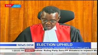 Supreme Court upholds the re-election of President Uhuru Kenyatta