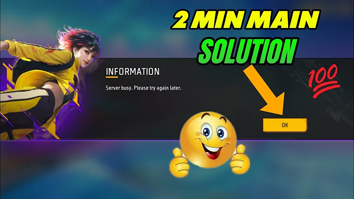 Server Busy, Please Try Again later problem free fire  😰 How to solve it?