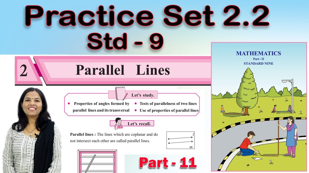 9th Maths Geometry | Practice Set 2.2 | Parallel Lines | Chapter 2 ...