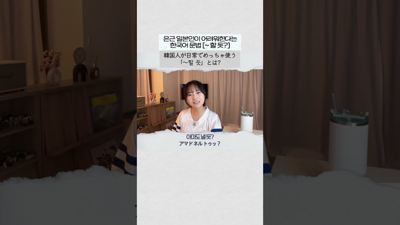 의외로 일본인이 어려워한다는 한국어 표현 "~할 듯"