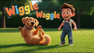 Wiggle Waggle | Fun Dog Song for Kids | Cute Golden Retriever Animation screenshot 1