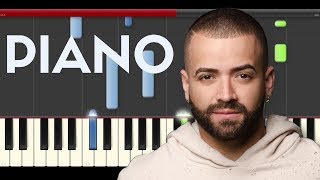 Video thumbnail of "Nacho Bailame Piano midi tutorial sheet partitura cover app karaoke  Bunny"