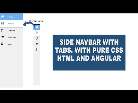 Side Navbar with CSS, HTML-5 and Angular | without any Plugins.| #Navbar #sidenav #Html #angular