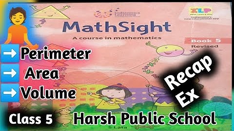 Class 5 Maths |Perimeter Area & Volume Chapter 8| Mathsight Class 5|Chapter 8 |Harsh Public School