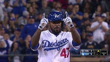 COL@LAD: Kendrick scores Puig with a double