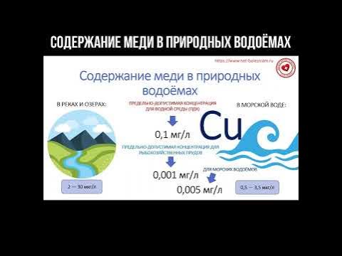 Содержание меди в природных водах #медь #вода #природа - YouTube