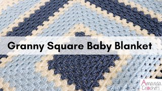 Granny Square Blanket | Easy Crochet Blanket Tutorial