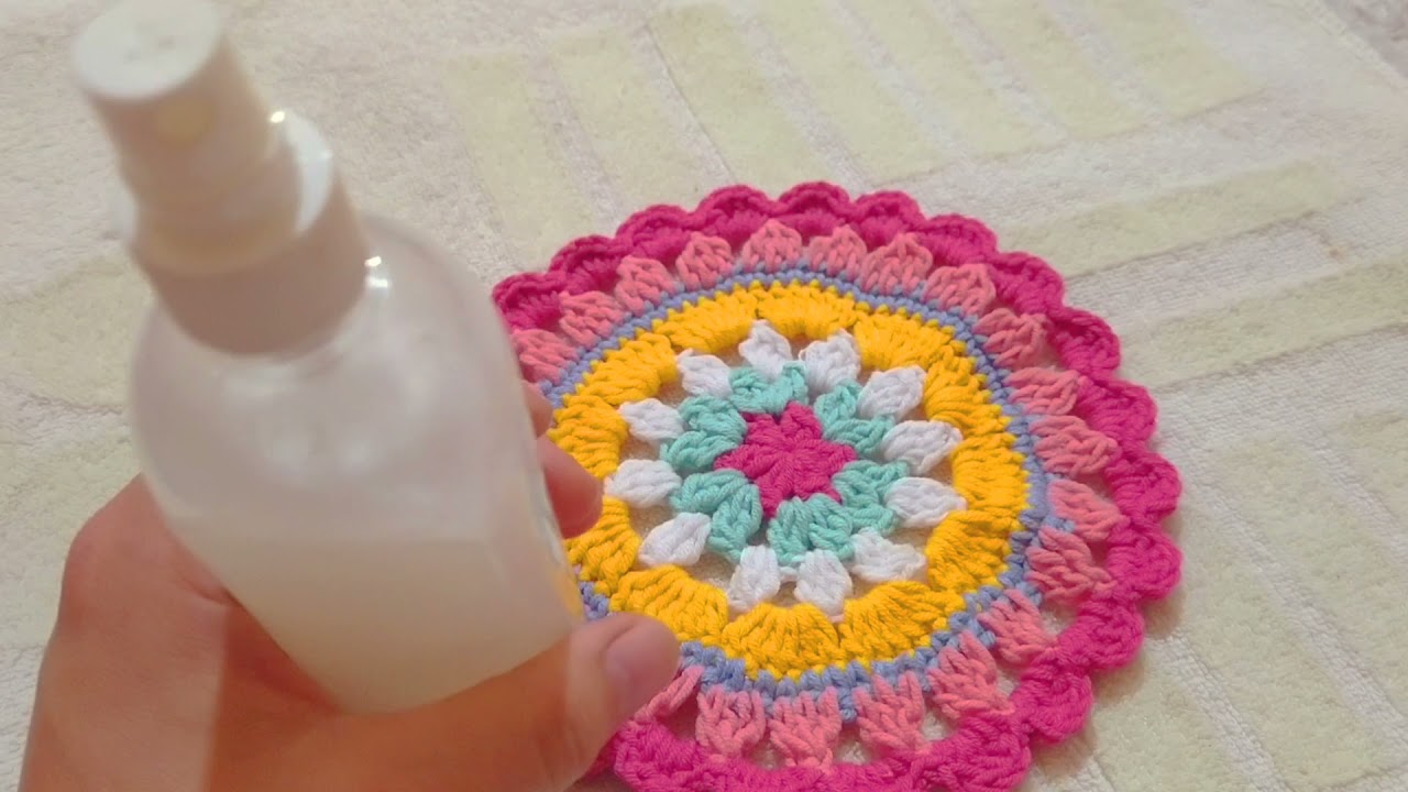 طريقه تنشيه مفارش  وحدات كروشيه /فرد المفارش والكوسترات والوحدات الكروشيه/Mandela/Runner crochet