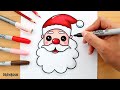 How to draw and paint SANTA CLAUS (Face) | Cómo dibujar a PAPÁ NOEL