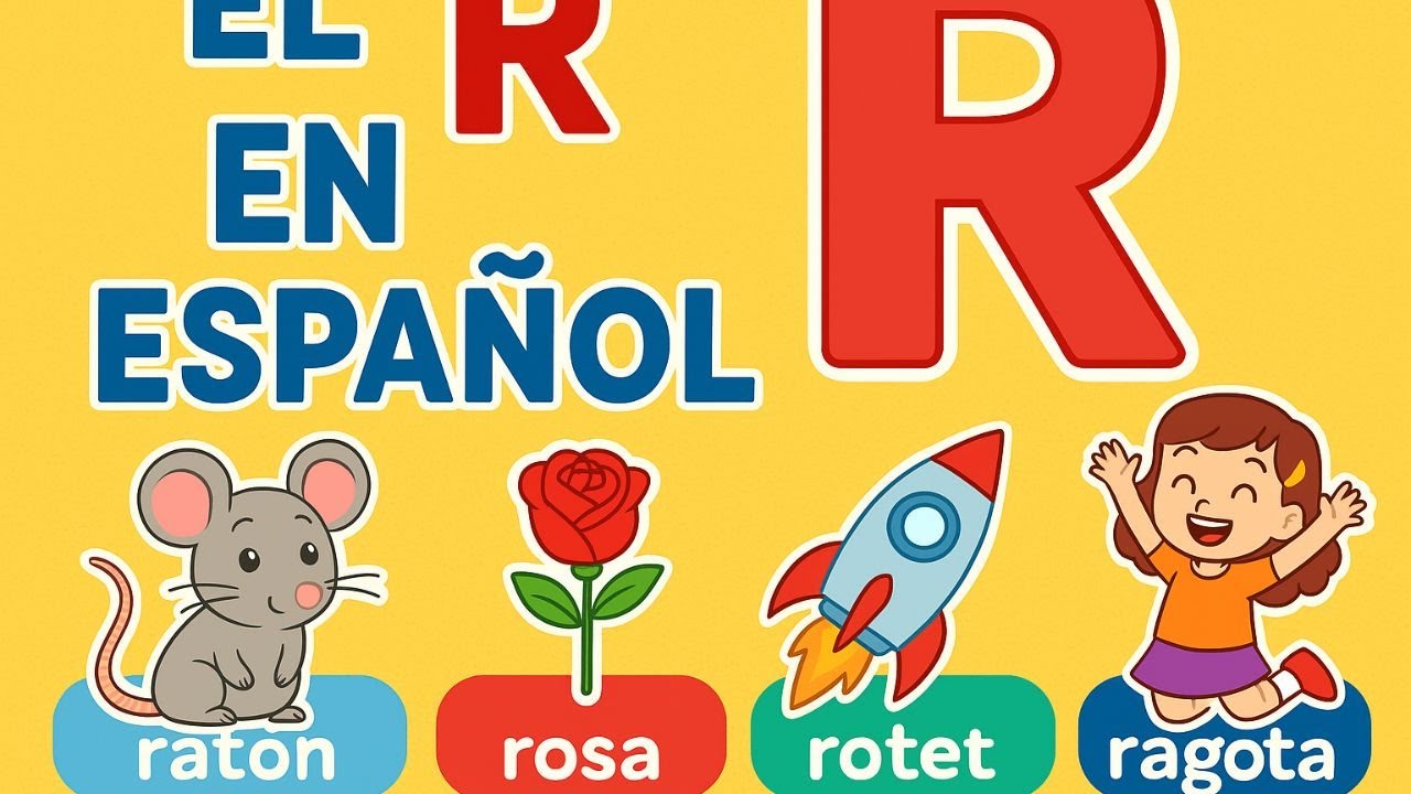 Letra R en Español | Aprende Palabras con R | Abecedario para Niños ...