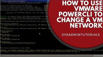 How to change a VMware Virtual Machine Network using PowerCLI