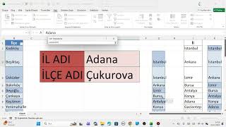 Excelde Bir Il Seçiyorsun, Tüm Ilçeler Otomatik Geliyor Nasıl Mı? İşte En Kolay Yöntem