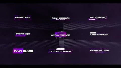 Elegant Minimal Titles After Effects Templates