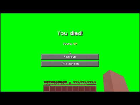 Minecraft: You Died Greenscreen (Download Link In Description) - YouTube