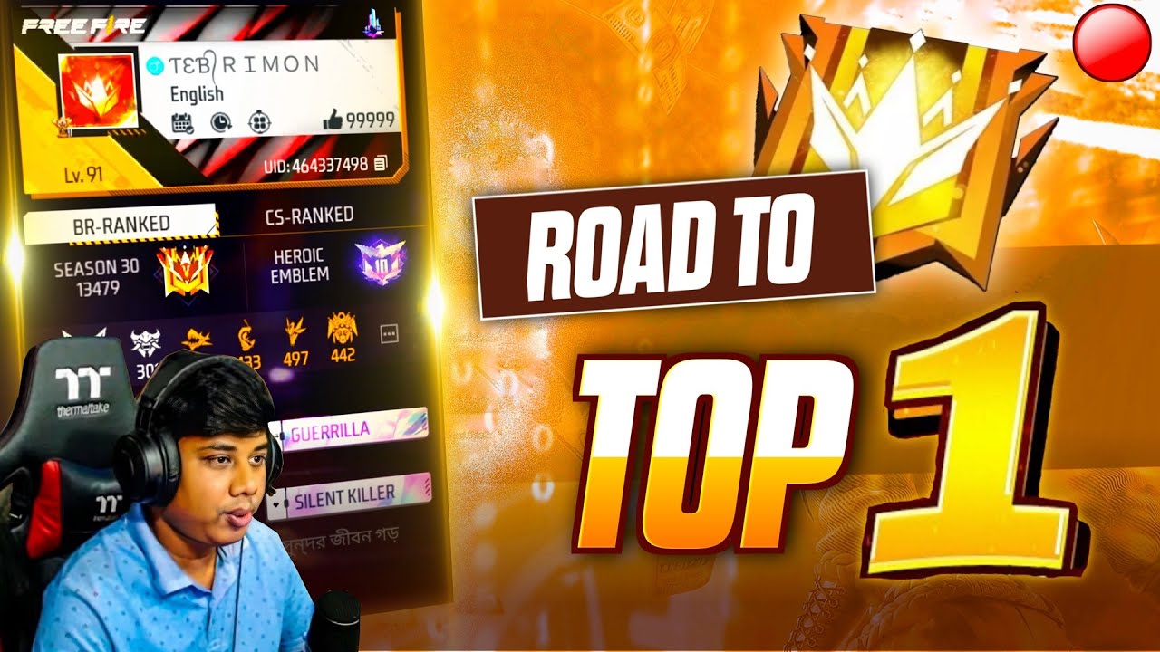 🔴🅻🅸🆅🅴 👉BR Rank Season 30 - Diamond To Grandmaster Top 1 Live Rank Push ...