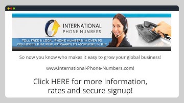 How to get an International Toll Free or Local Number