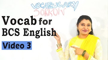 GRE Vocabulary for BCS English Video 3 || For 46th BCS Preliminary& 46th BCS Written Exam