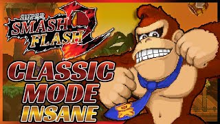 Super Smash Flash 2 Beta Classic Mode Donkey Kong Insane