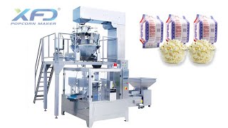 Xfd Fully Auto Microwave Popcorn Packaging Machine System With Pillow Bag Packing Machine