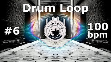 #6 Drum Loop 100 bpm 🥁 Bass Guitar Backing Tracks 🥁 3 Variations - DrumTonic Beats
