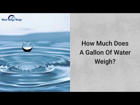 Video: Hoeveel weegt een gallon water als het bevroren is?