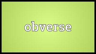 Obverse Meaning