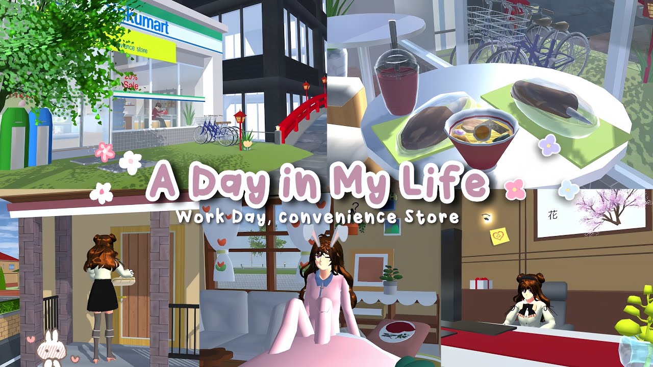 A Day in My Life Work Day, Convenience Store ✨🌸 || Sakura School Simulator 