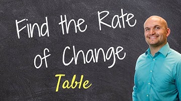 Find the rate of Change given a table
