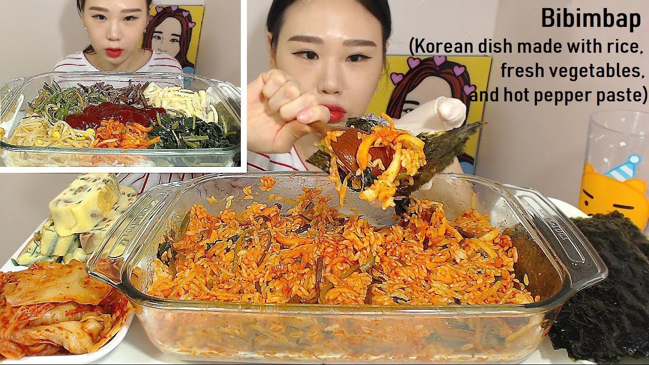 입맛없을땐 이거지!! 비빔밥 김싸먹기 먹방 Mukbang eating show 180721
