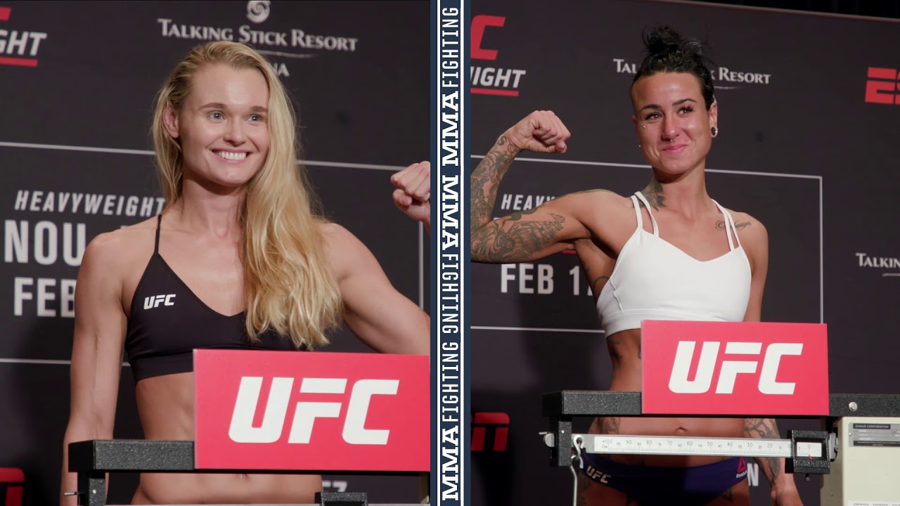 Ufc Phoenix Weigh Ins Andrea Lee Ashlee Evans Smith Make Weight Images, Photos, Reviews