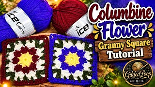 Stitch #36 | Columbine Flower Granny Square— gorgeous, and looks great in so many colors!