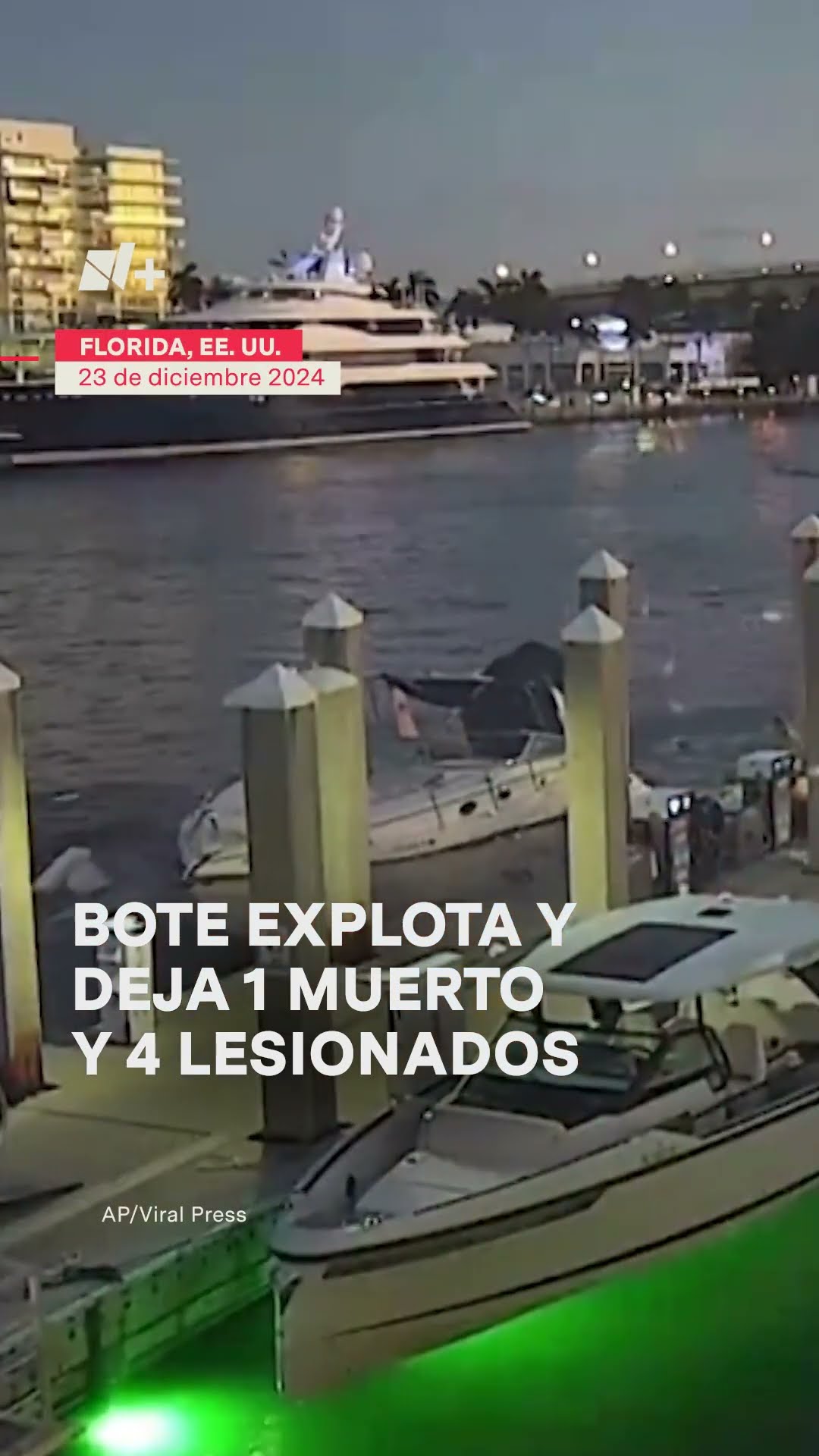 Bote explota y deja 1 muerto y 4 lesionados - N+ #Shorts