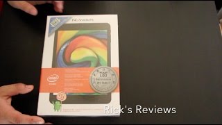 unboxing 7.85" Nuvision black tablet TM785A520L