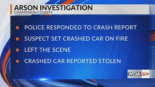 Champaign Co. Crime Stoppers seeking tips in vehicle theft, arson case