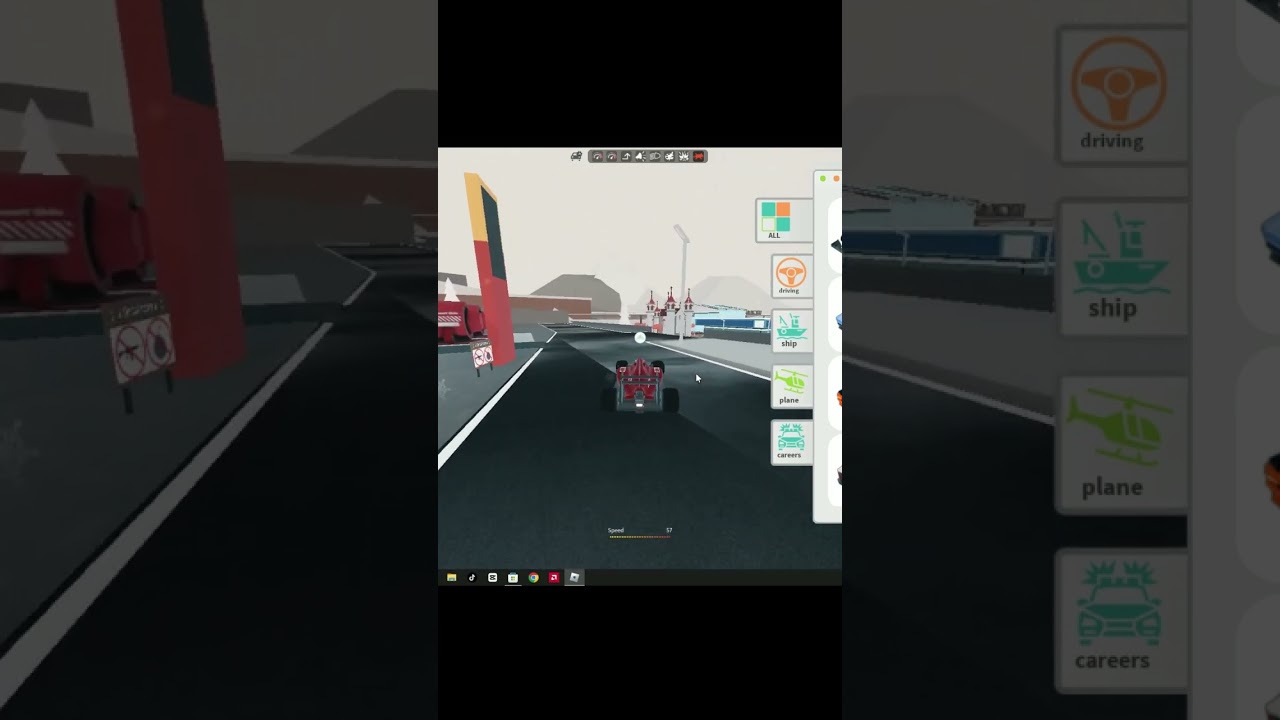 Driving Formula Car in Roblox  