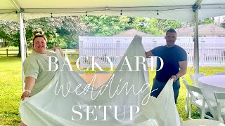 SETTING UP FOR OUR BACKYARD WEDDING! VLOG