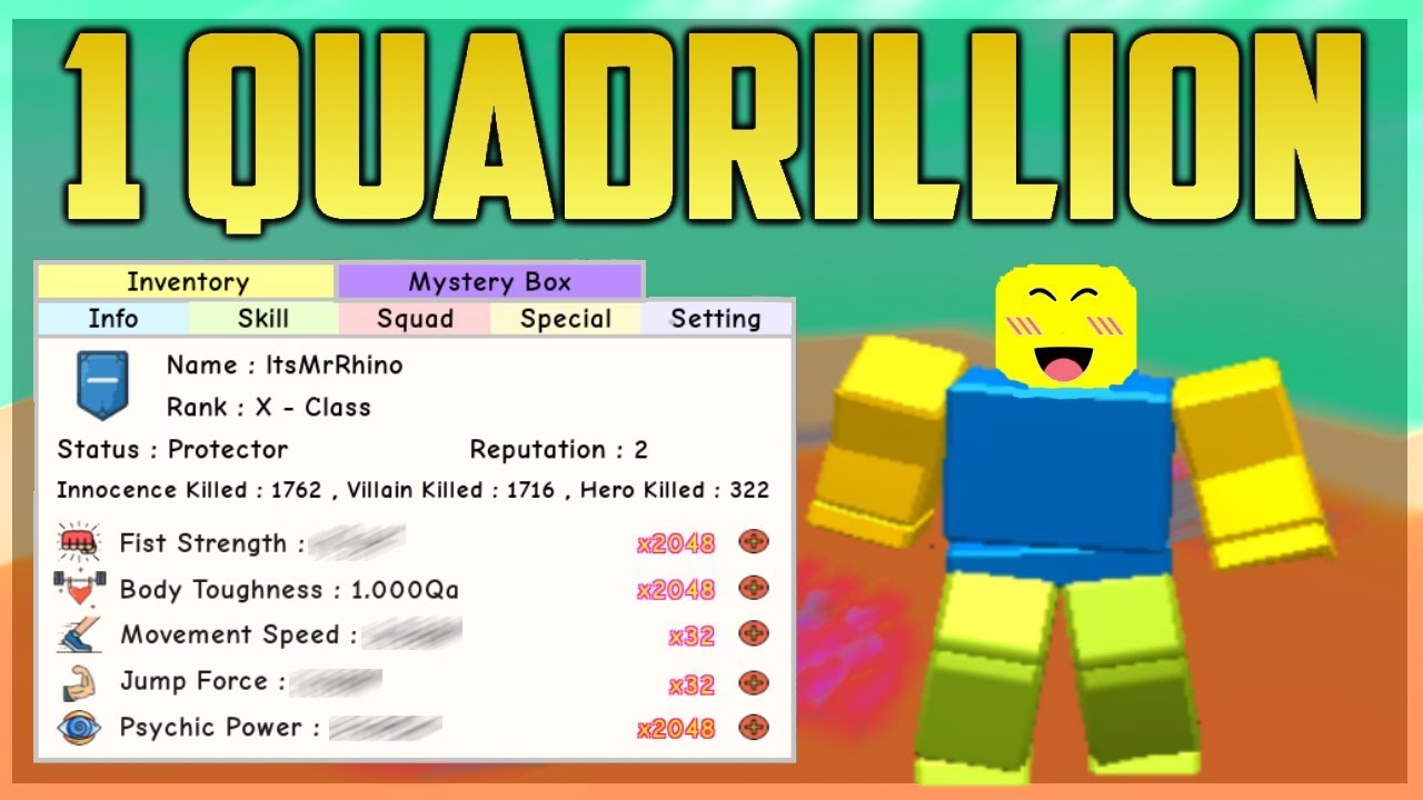 Roblox Reaching 1 Quadrillion Body Toughness Super Power Training Simulator Youtube - roblox super power training simulator body toughness