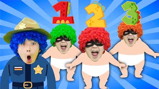Learning To Count By Catching Robbers | 123 Song - Nursery Rhymes & Kids Songs | Hahatoons Songs