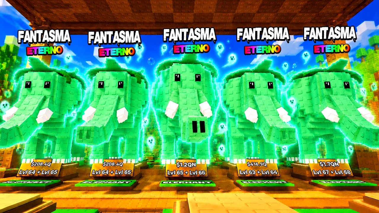 PEGUEI os BRAINROTS ETERNOS com a NOVA MUTAÇÃO FANTASMA no CHUTAR UM BLOCO DA SORTE! 👻😎