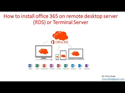 How to install office 365 on remote desktop server RDS or Terminal Server